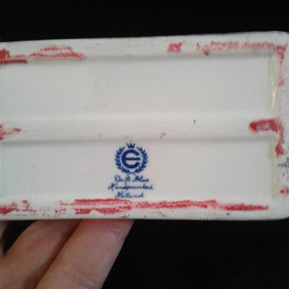 Delft Elesva Holland Dutch Girl and candle holder 5"H - Picture 3 of 4